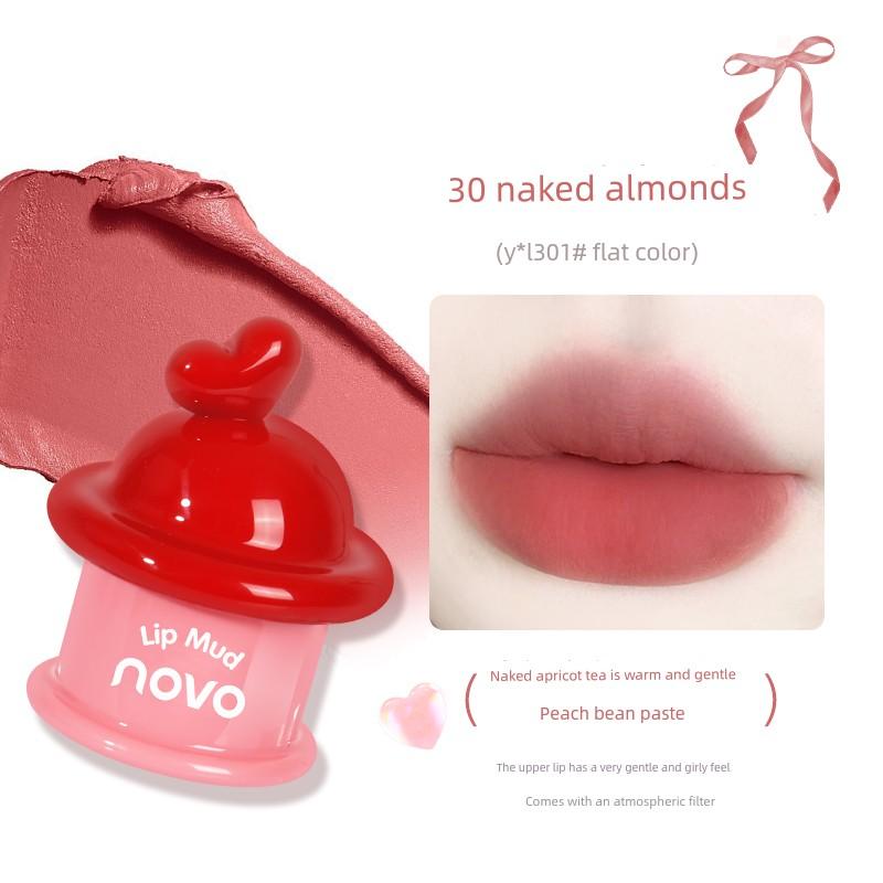 Novo Multi-Purpose Cream Lip Mud Matte Misty Finish Lip Glaze Non-Fading Non-Stick Cup Lipstick Blush Velvet Lip Cream