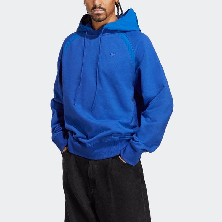 Men's Adidas Originals Sweatshirts Men's Blue Hooded Moderate Regular