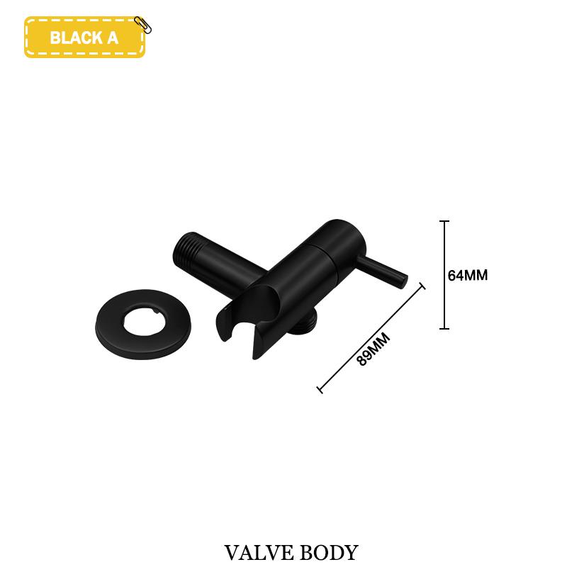 Toilet Mate Bathroom Bidet Shower Head Wall Mounted Black Copper Angle Valve Handheld Spray Gun Faucet Bathroom Accessories