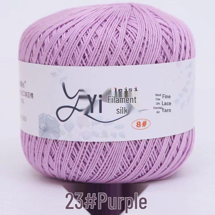 8# 100% Cotton Lace Yarn - 50g Ball, 400m, Strong Twist Crochet Thread for Hand-knitting, Flowers, Hats, and Cardigans - Free Shipping.