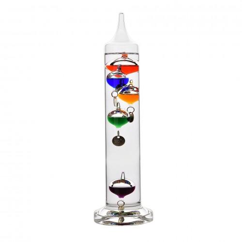 Galileo Thermometer - 28cm multi col 5 bulb
