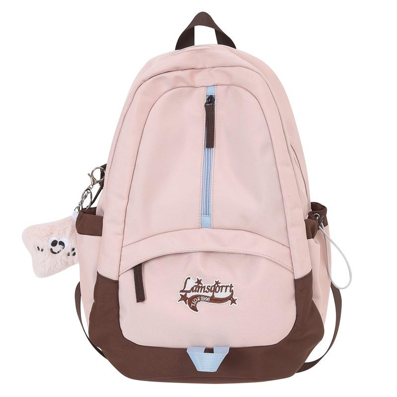 Wenyi Fan cute contrasting colors large-capacity student schoolbag new outdoor college style backpack