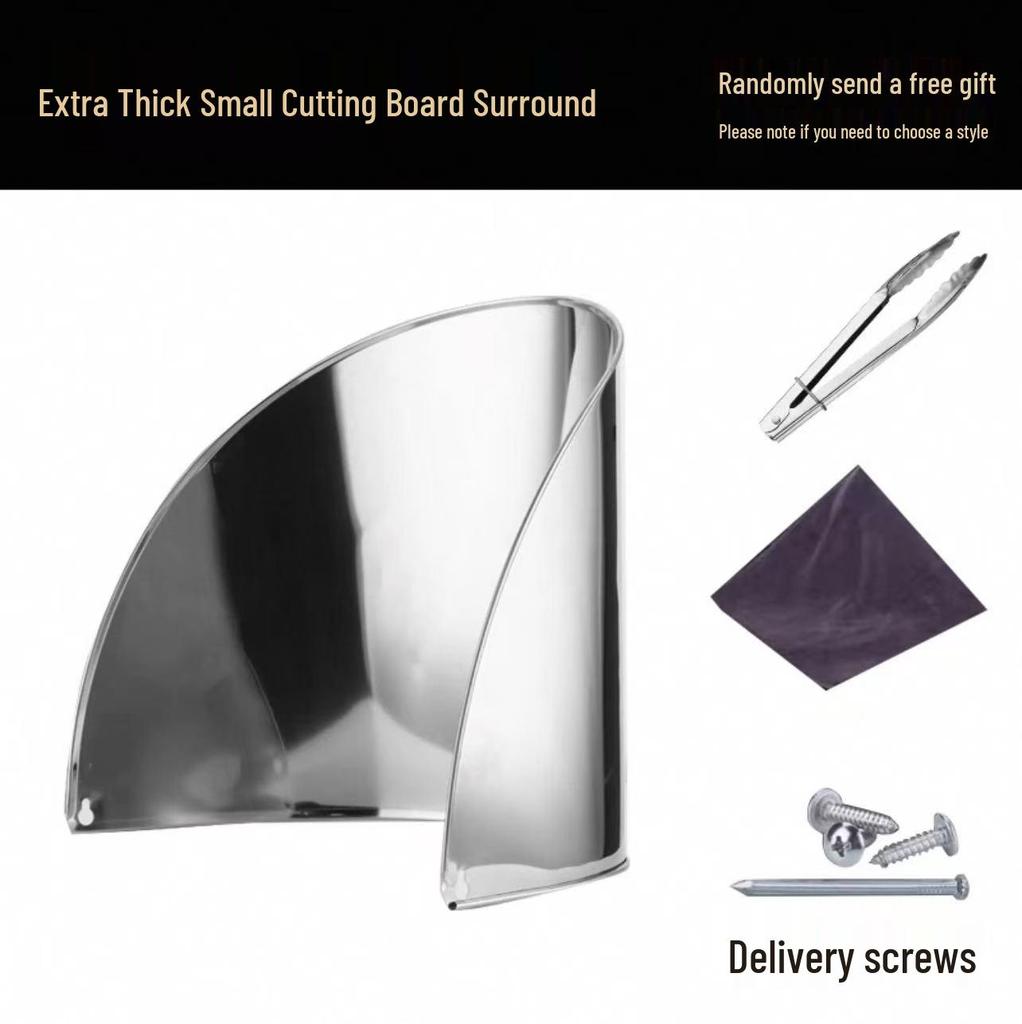 Stainless Steel Anti-Splash Cutting Board Baffle