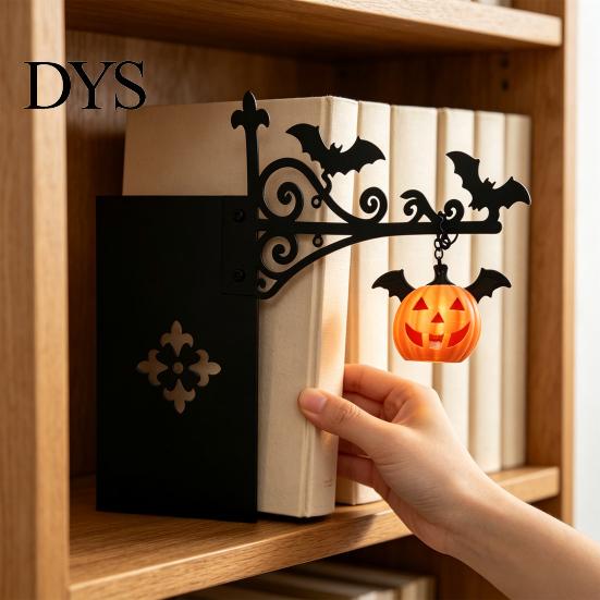 Indoor Study Room Atmosphere Light Retro Library Lantern, Decorative Bookshelf Lamp with Warm LED Lights, Metal Vintage Style Ornament Hidden