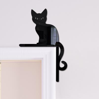 Roman Spiegeleffekt DIY Wandtattoo Halloween Party 3D Katze Muster Schalter Aufkleber für den Außenbereich