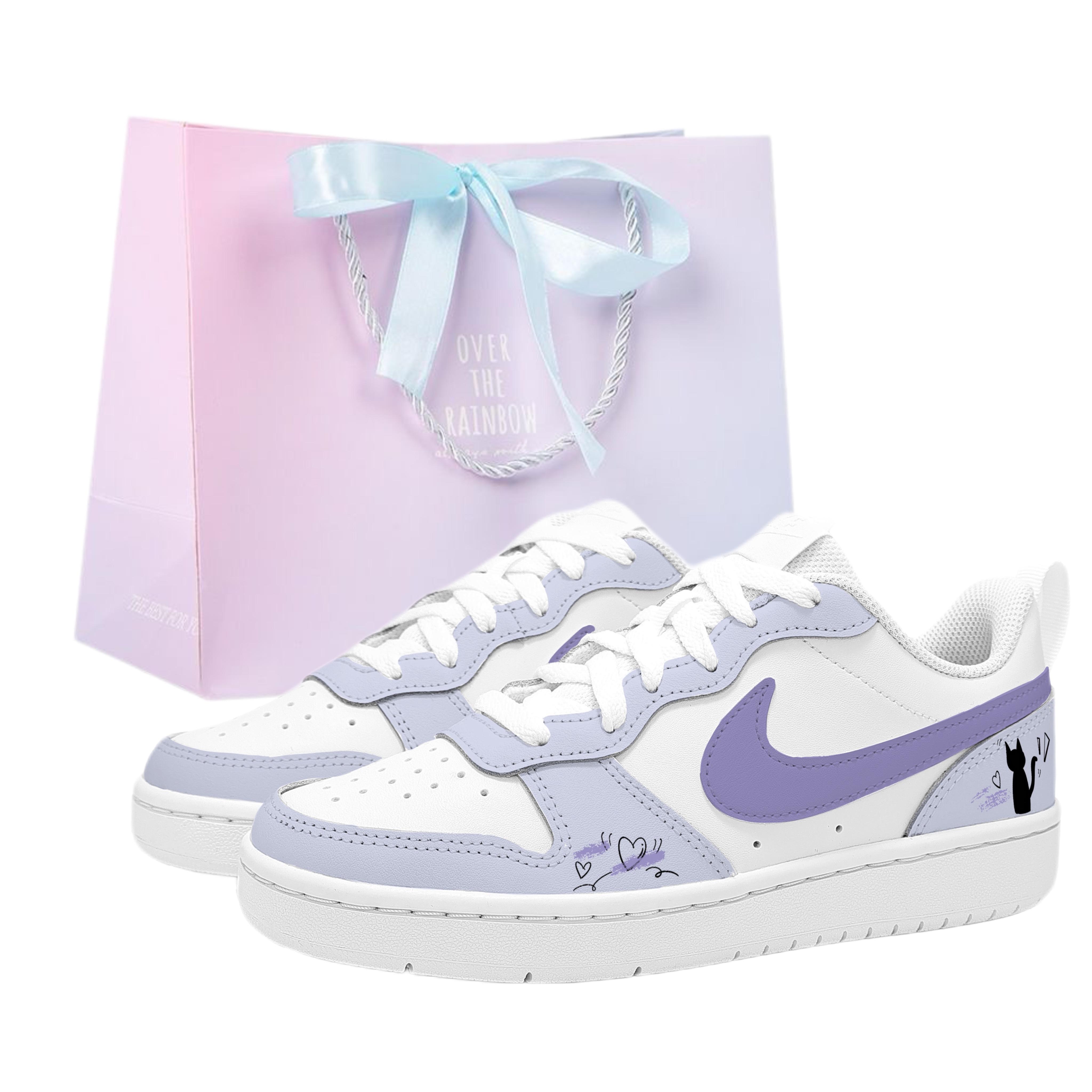 

Nike Court Borough Taro Paste Milk Cat Slip Resistant Abrasion Resistant Low top Skateboard Shoes Women s Purple BQ5448-100(Team2405-) 35.5