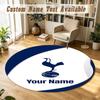 Round Rug Custom NameTottenham Hotspur FC Pattern Non Slip Carpet Home Floor Decor