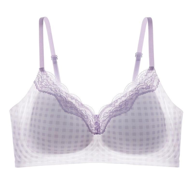 Women's Seamless Cooling Lace Push-Up Bra - Anti-Sagging, Wire-Free, Thin, Comfortable & Breathable for Summer.