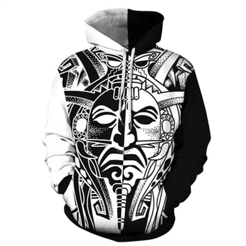 Podzim a zima Unisex Cool Wolf 3D tisk Boho Neformální Sportovní Mikiny Pulovr Street Fashion Oblečení