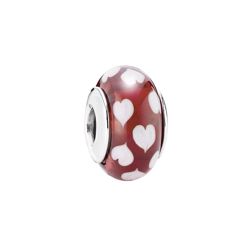 Sparking Murano Glass Charm Beads Dangle Original Snake Fit Copper Bracelet Necklace Beads For Diy Jewelry Women Gift