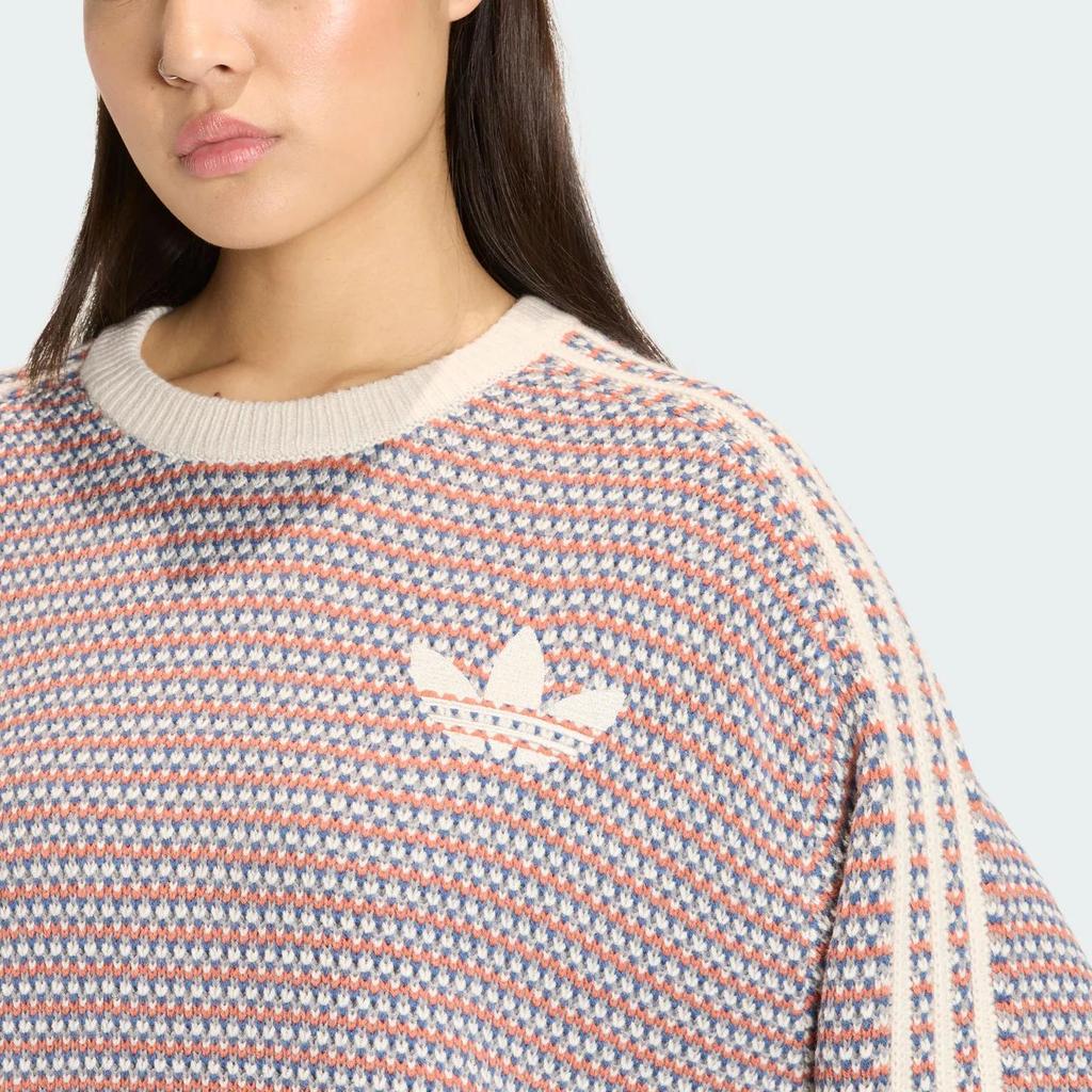 Adidas Originals Holiday Pack Knit Crew Neck Sweater Unisex Clear Brown Gray KQ6292