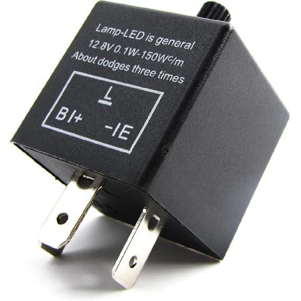 3 Pin Flasher Relay, CF-13 Adjustable Fixed Frequency Electronic Blinker Relay, LED Flasher Relay Turn Signal Relay for Solves Flash Problem,