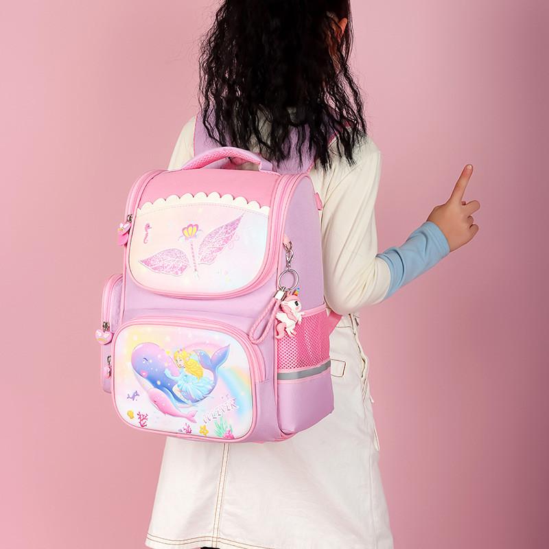 Girls Charming Lightweight School Backpack With Cute Unicorn And Styles Princess
