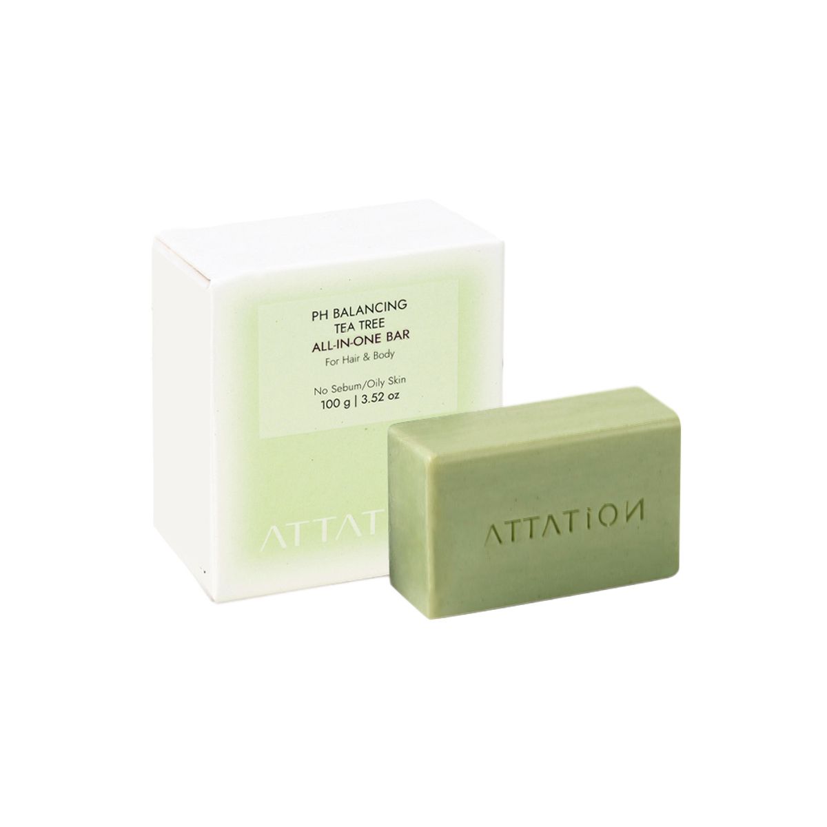 Attation Mildly Acidic Tea Tree All-in-One Bar