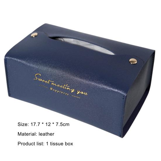 Serviettenbox, hervorragende Verarbeitung, wasserfest, Kunstleder, rechteckig, Kosmetiktuchspender, Organizer, Heimbedarf