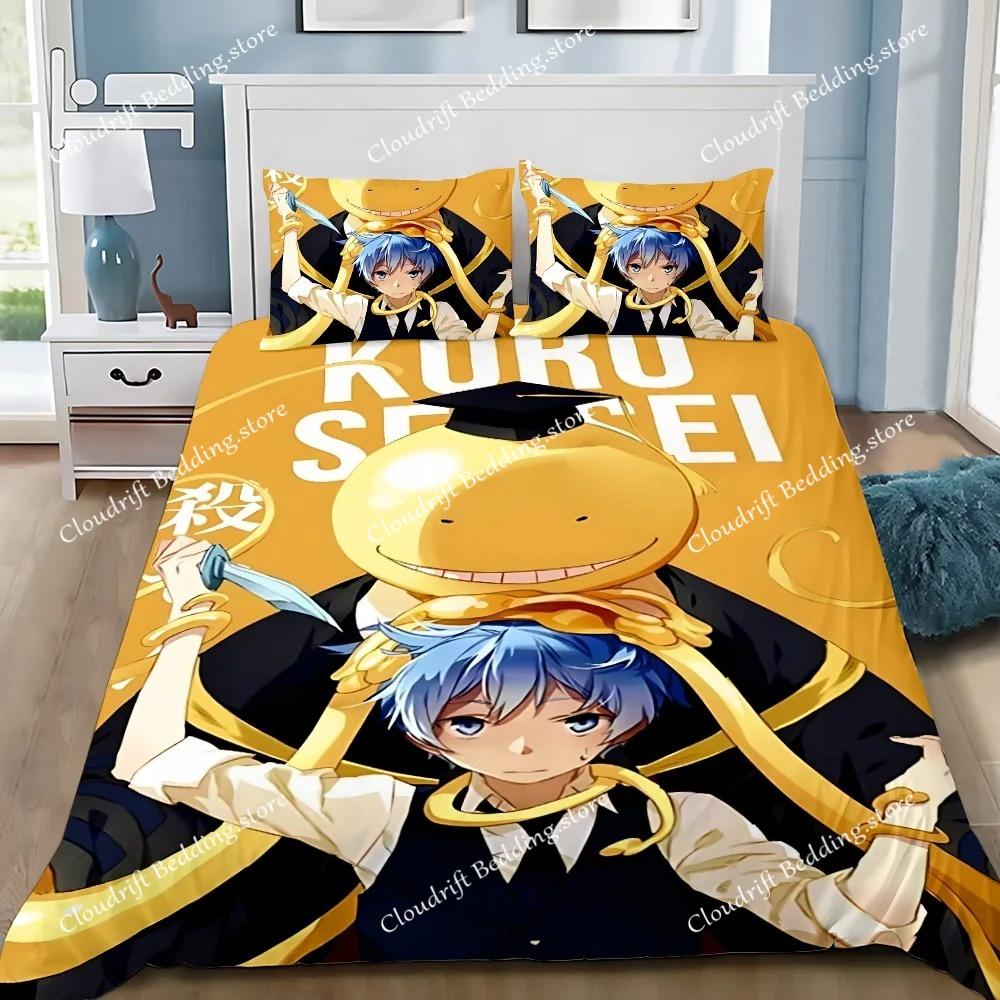 New 3d Printed Anime Assassination Classroom Duvet Cover Pillowcase Bedding Set Adult Boy Girl Bedroom Decoration Children Gifts