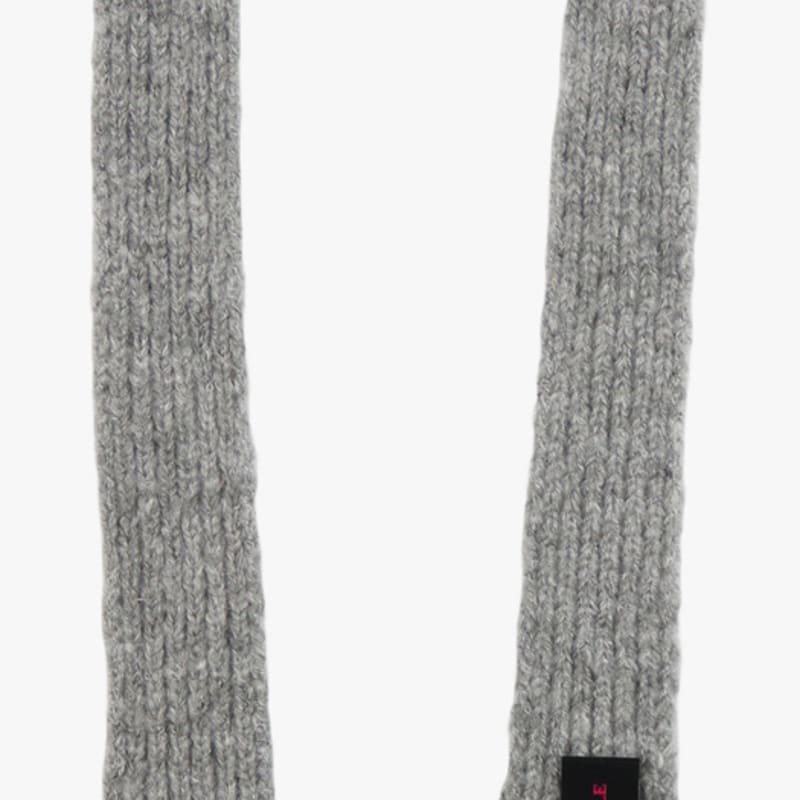 PINK PINEAPPLE FLUFFY KNIT MUFFLER_GREY