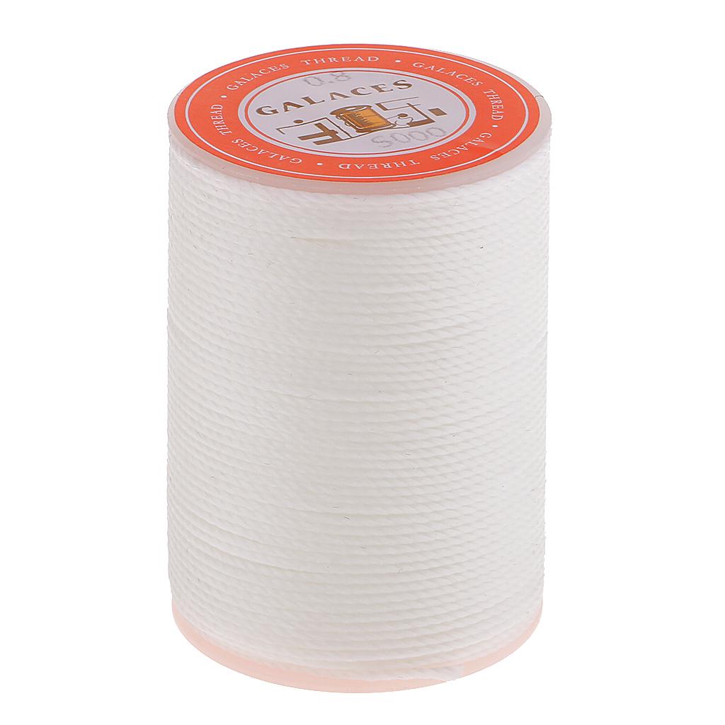 2 Pieces 0.8 Waxed Polyester Braided Thread for DIY Leather Goods, 55 Meters