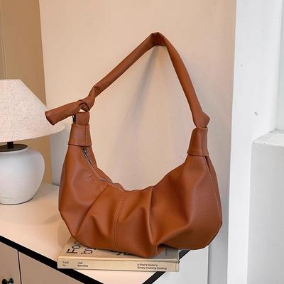 Folded Dumpling Bag New Retro Casual Versatile Niche Design Handbag Large Capacity Shoulder Bag