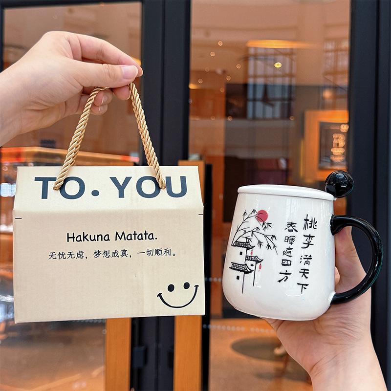 Lärarnas dag Elever ger meningsfulla gåvor till manliga och kvinnliga lärare Ny praktisk vattenkopp Keramisk kopp Mugg Gåva