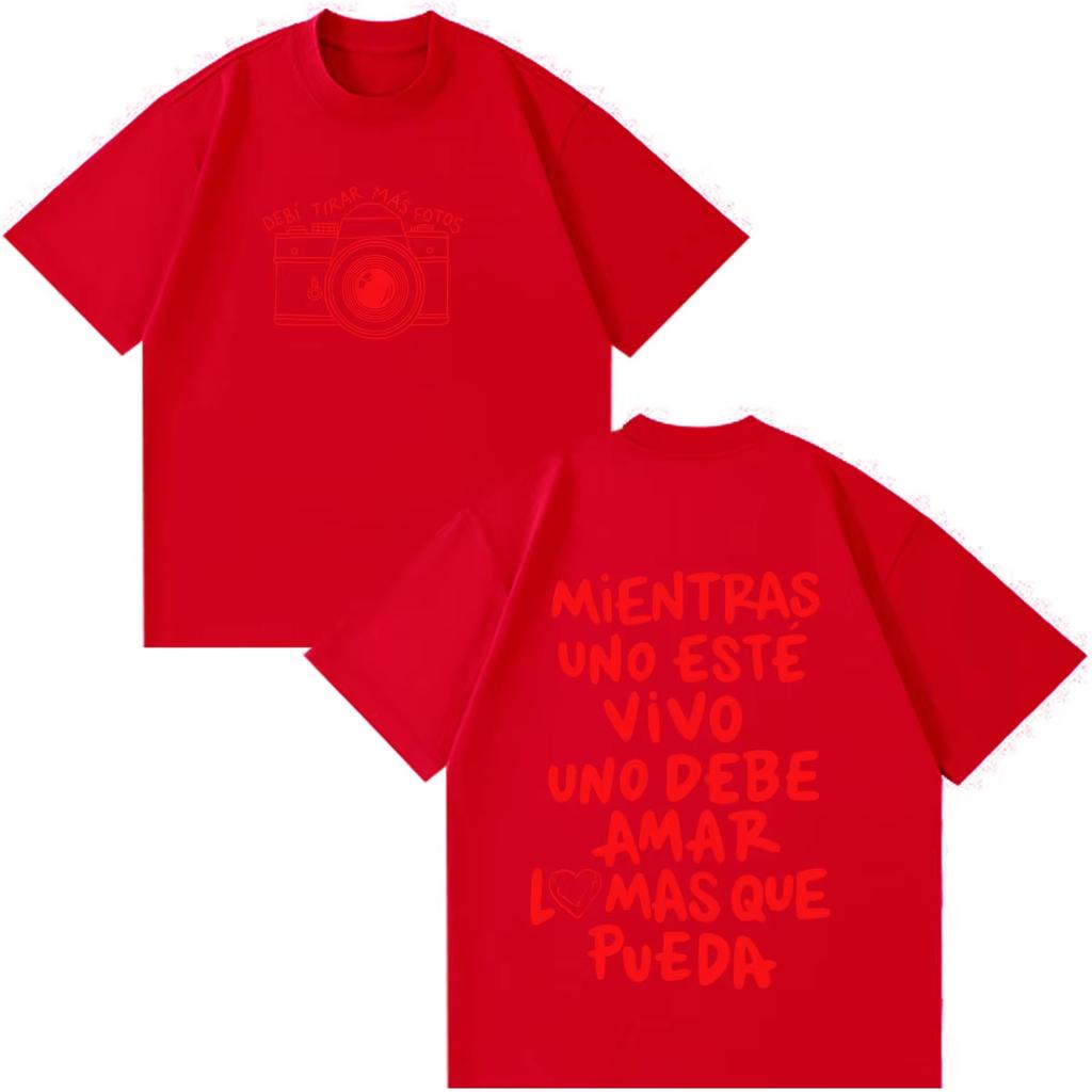 Rapper Bad Bunny T Shirts Debi Tirar Mas Fotos DTMF World Tour Concert Tees Fashion Hip Hop Oversized Top TShirt