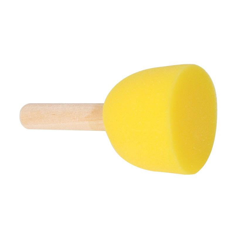 5Pcs Round Sponge Painting Brushes Wooden Handle Mushroom Sponge Stamper Foam Paint Brush Stencils Tools