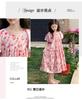Girls' dress summer 2026 new item beautiful floral bubble sleeves princess dress summer dress children's dress