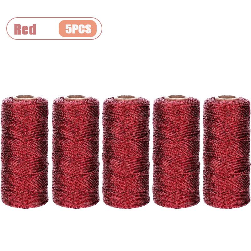 1mm Goldfaden Geschenkband für DIY Dekoration Weihnachten Metallic Kordel Nicht Elastisch Glänzendes Seil für Handwerksdekor