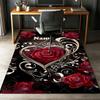 Custom Name Love Printed Carpet,Rug for Office Chair Living Room Bedroom Kitchen Room Decor Gifts.