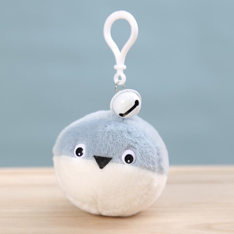 Capybara Blowing Bubbles: Plush Toy Keychain with Wagging Tail