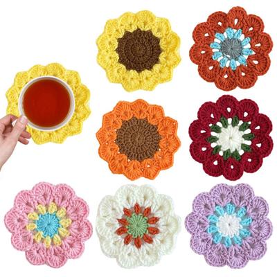 Blume Gestrickte Untersetzer Wärmeisolierung Platzset Rutschfester Untersetzer Verbrühschutz Tischsets Küchenzubehör