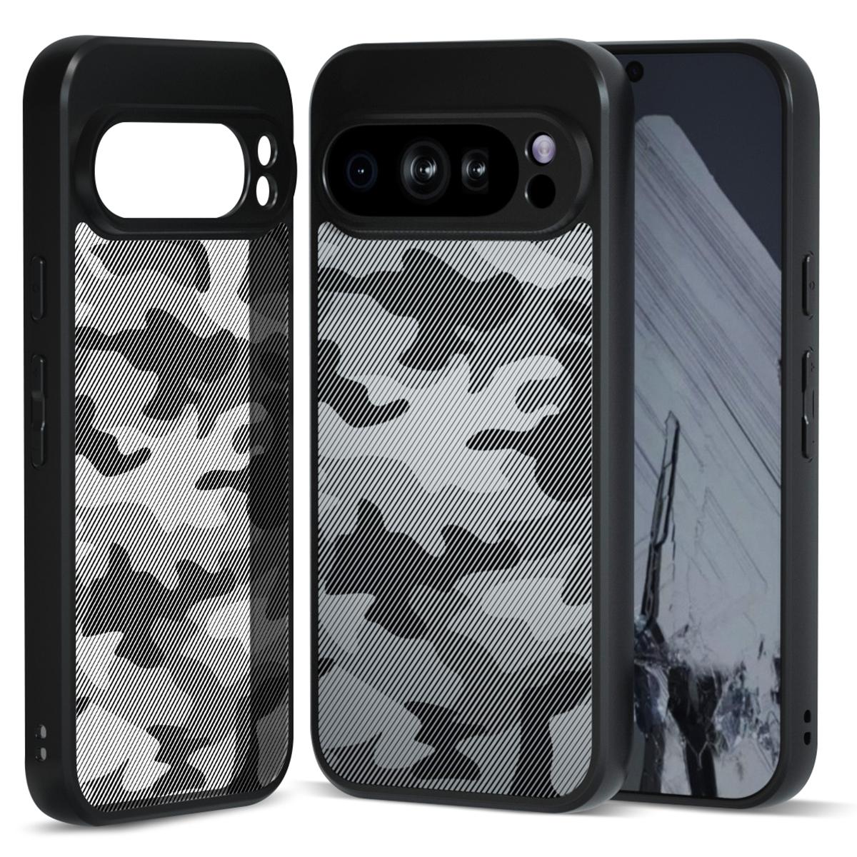 

IBMRS For Google Pixel 9 Pro XL Case TPU+PC Phone Cover Shockproof Protection Artistic Camouflage