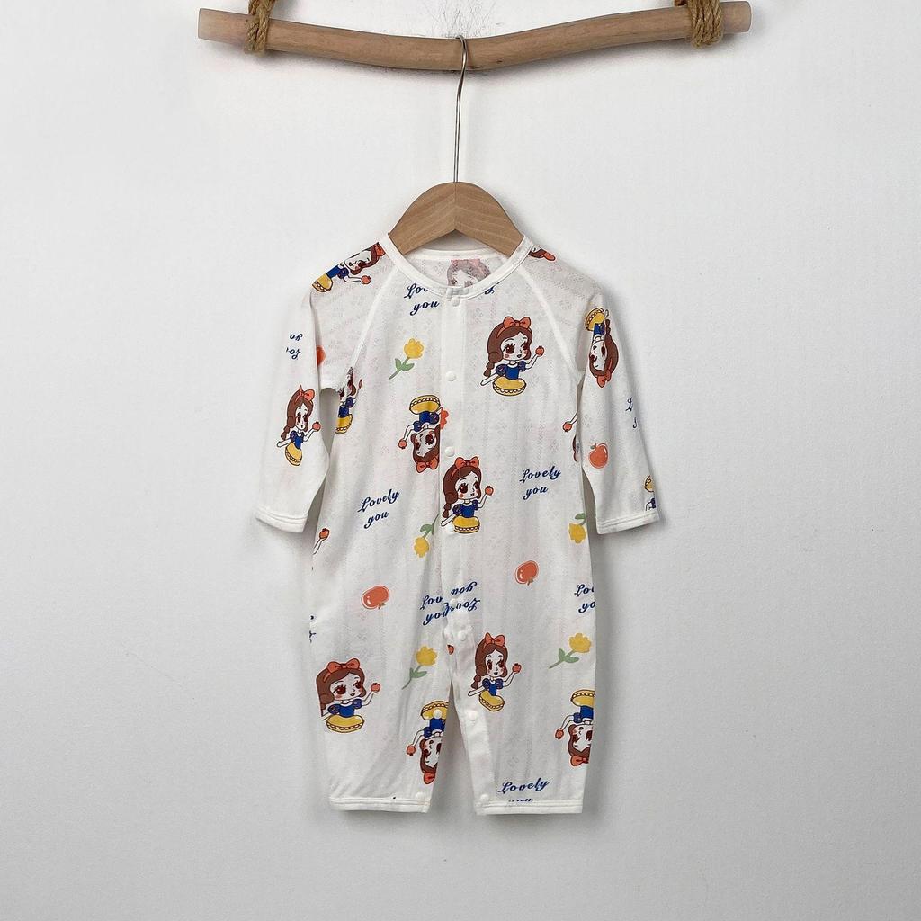 Baby Langarm-Bodysuit aus Bambusfaser: 3-24 Monate, Atmungsaktiver Druckknopf im Schritt, Nahtlos für den Sommer