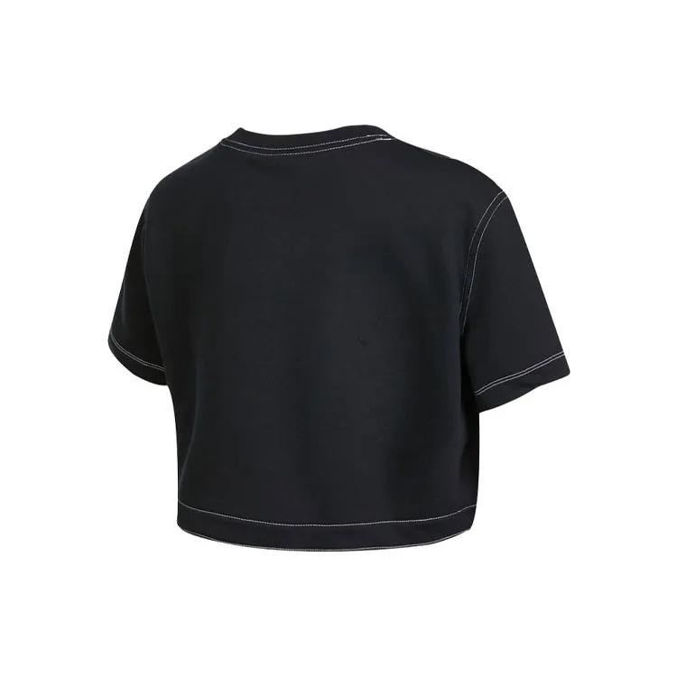 Nike Crop Tops Women's Black Crew Neck Moderate (Unisex) Crop Tops DM6745 010