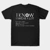 Men Black Print T-shirt I Know I Swear A Lot (White Ver) No-Cut Transfer Paper Print Cotton Tshirt