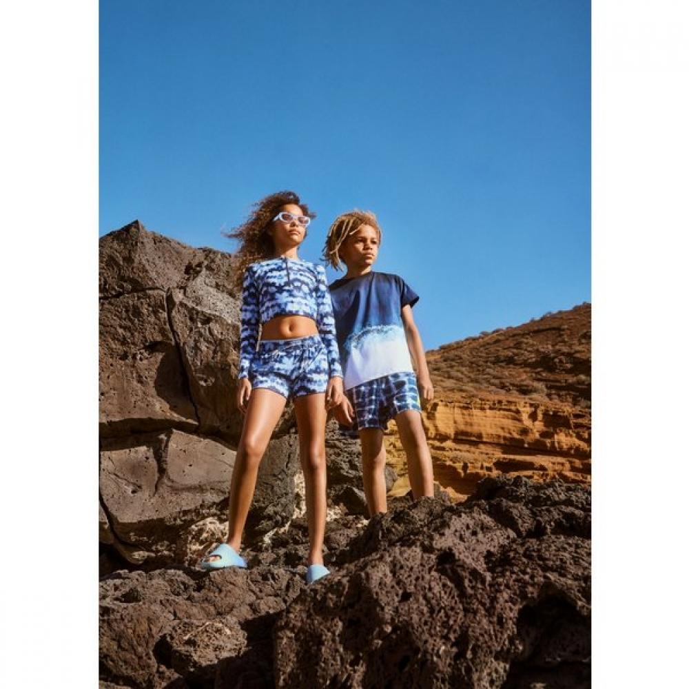 Molo [26ss] Nelly Blue Tie Dye Uv Rash Guard Akis9sw011