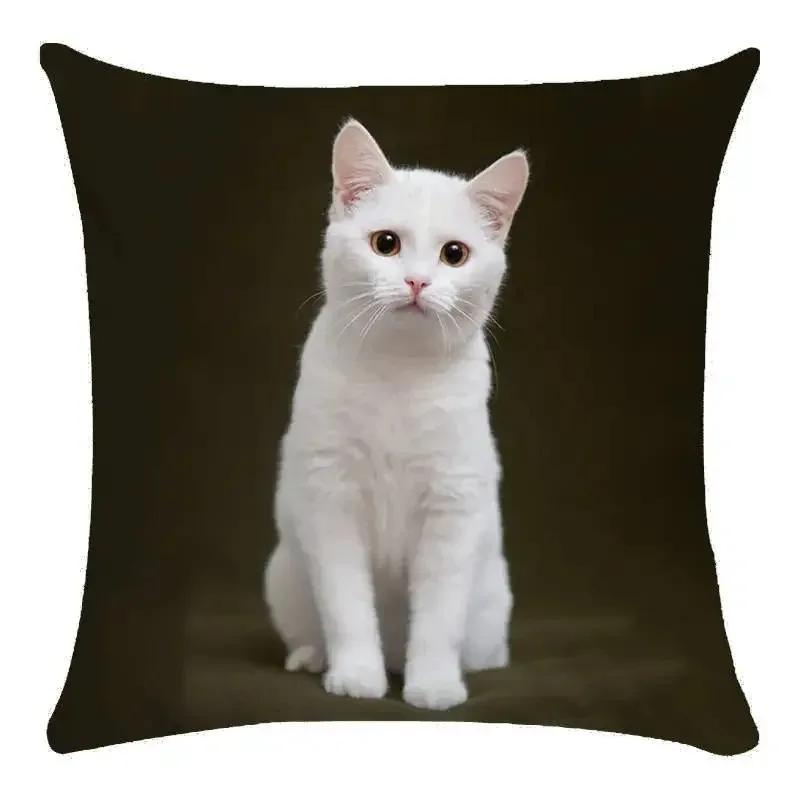 Animal Cute Cat Decorative Pillows Case Super Soft Print Cushion Cover  Living Room Decoration Accessories Home Decor for Chair