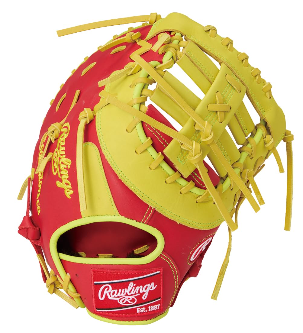 

Rawlings baseball adult HOH MLB COLOR SYNC Size worn on left glove, size, softball, GR5HMM53, Scarlet/Yellow [First Baseman], 11.75 (Right-handed