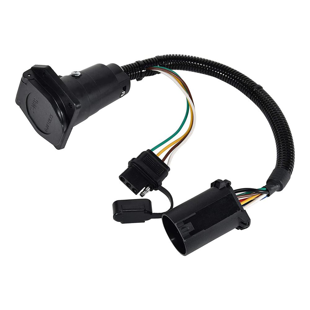7-way Trailer Harness 4-way Flat Plug Socket Kit For Chevy Silverado 1500 2500