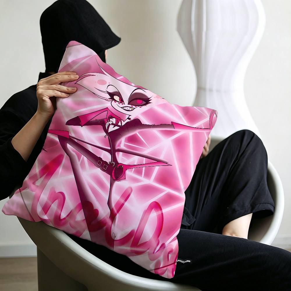Anime Hhazbin Hhotel Angel Dust Cushion Cover Inches Farmhouse Decor Home Throw Pillow Covers for Couch Decorations