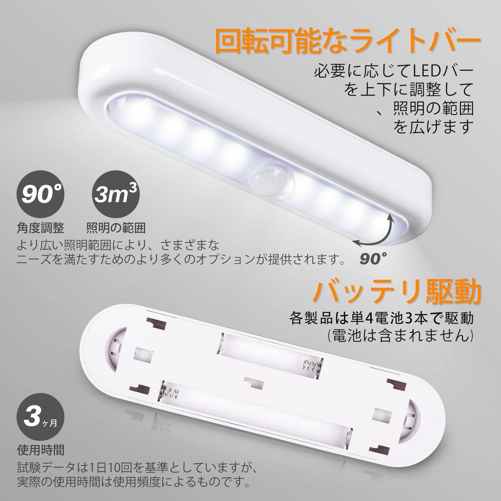 STAR-SPANGLED 18cm Indoor Motion Sensor Light, High CRI, LED Night Light, Footlight for Cabinets, Hallways, Staircases, Closets, and Kitchens (Cool