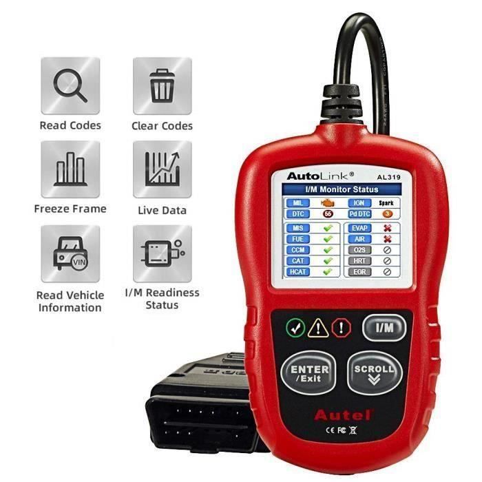 Autel AL319 Valigetta Diagnosi Auto Scanner OBD2 Multimarca In Francese
