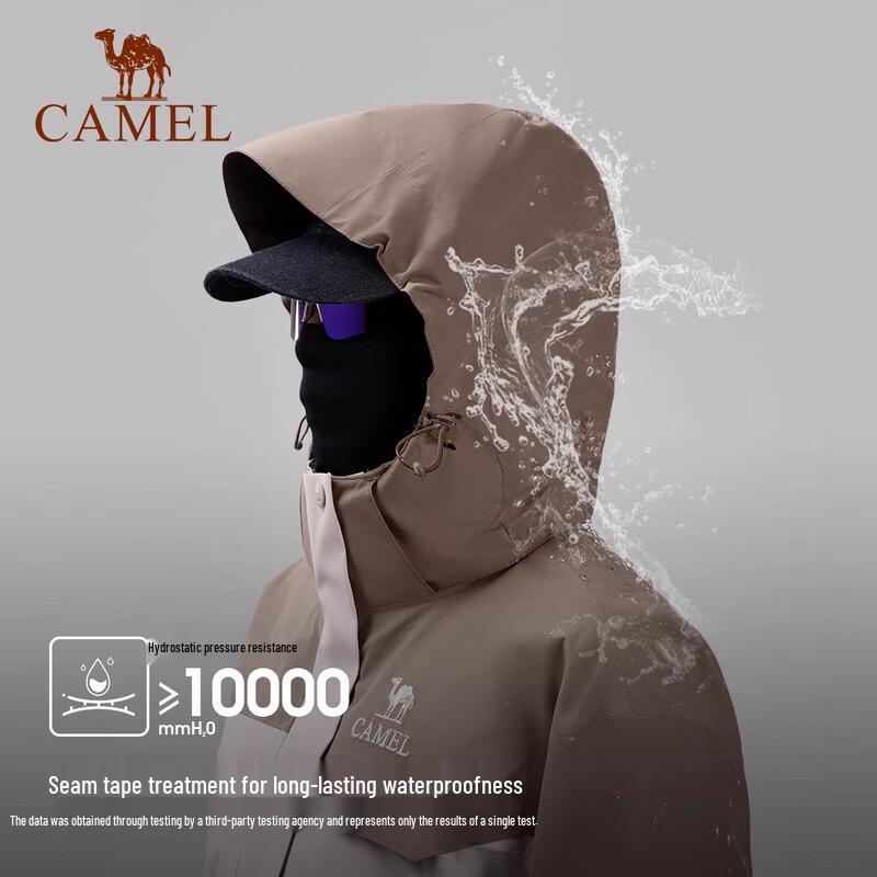 CAMEL 3-in-1 Waterproof Goose Down Outdoor Jacket
