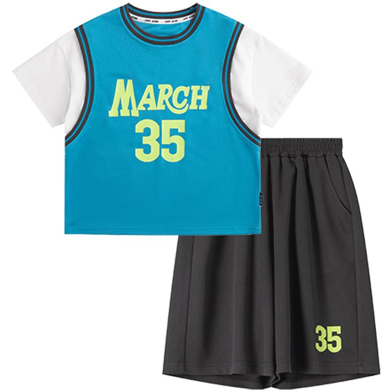 Little Elephant Hamm Boys  Quick-Dry Colorblock Sports Set 130