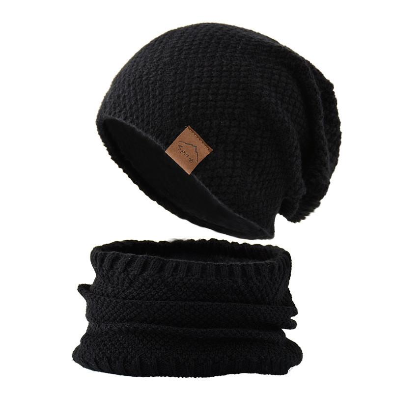 Knitted Mens Winter Beanie With Neck Warmer For Cold Weather Outdoor Activities