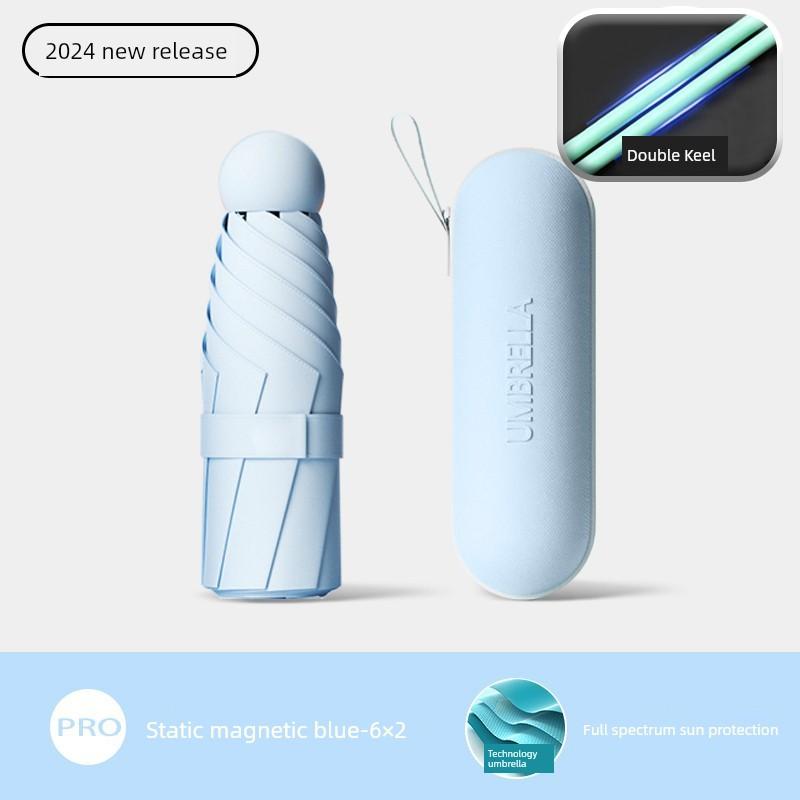 Capsule Sun Umbrella, Sun Protection, Uv Protection, Dual-Use for Sun and Rain, Mini 40% off Fold, Ultra-Light, Compact, Portable m