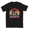 Merica Husky July 4th of July  USA US Flag T-Shirt
