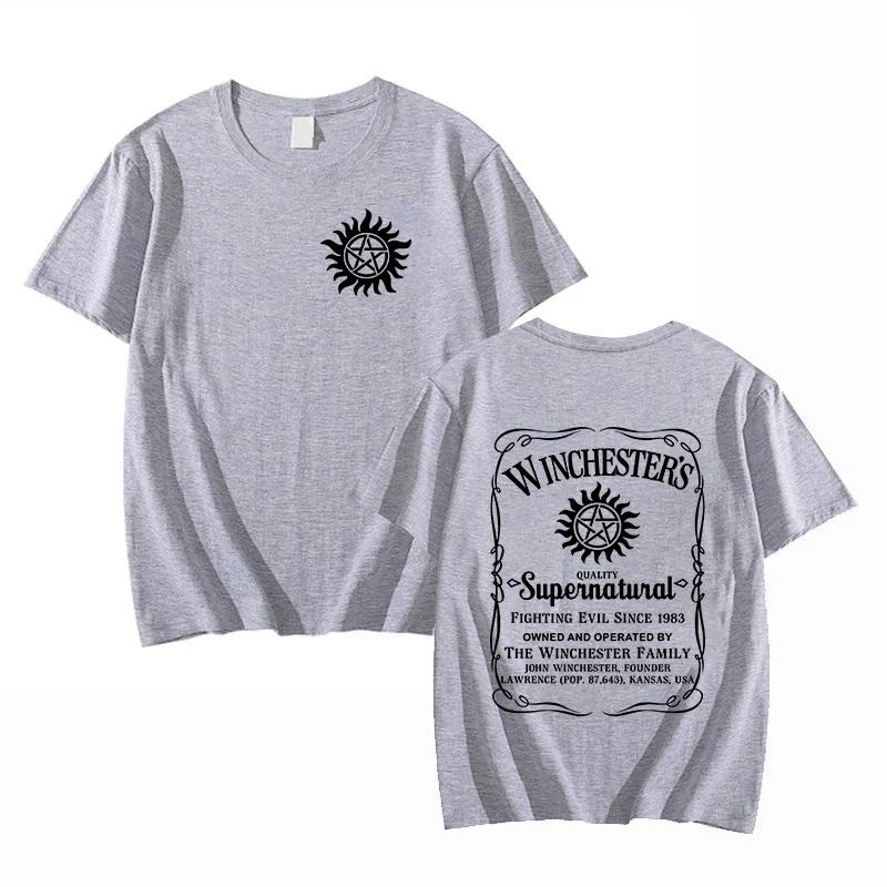 Hot Supernatural Print T Shirt Summer Fashion Casual Short Sleeve Round Neck Tops UnisexUnisexs TShirts