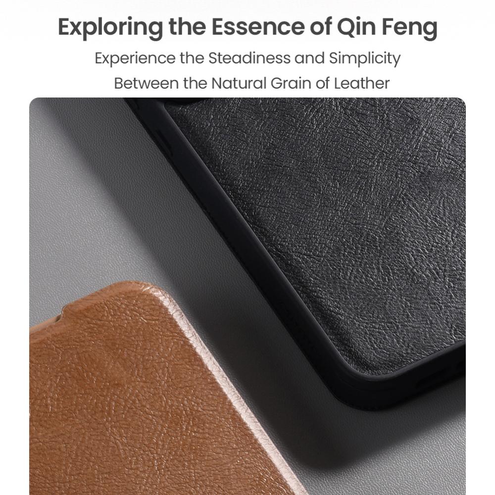 NILLKIN Für Samsung Galaxy S25 Edge Handyhülle Qin Pro Lederhülle Kameraschutz Rückseite