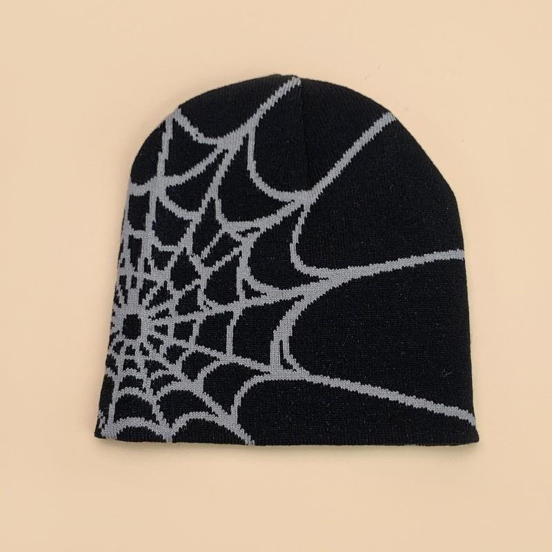 Skull Flame Spider Knit Beanie Men Women Winter Warm Hip Hop Hat
